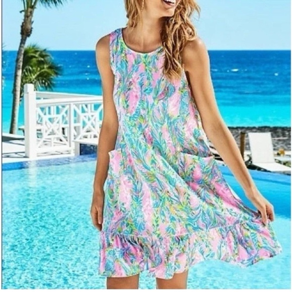 Lilly Pulitzer Kristen Flounce - Unicorn of the Sea Mini Dress